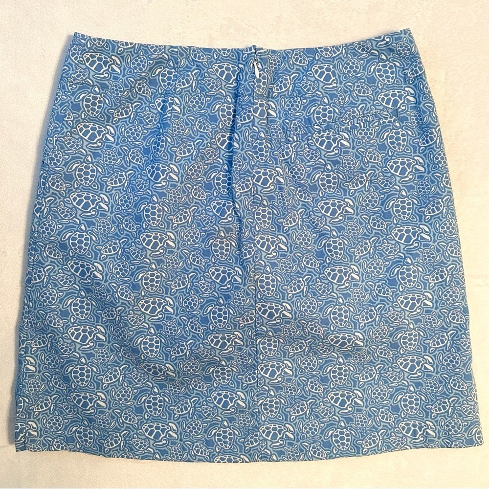 Vineyard Vines Cotton Blue White Sea Turtle Print Fully Lined Mini Skort 0 NEW - Picture 2 of 7